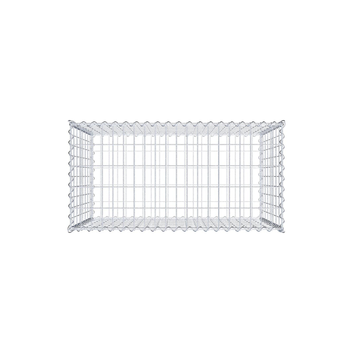 Gabion 100 cm x 80 cm x 50 cm (L x H x D), mesh size 5 cm x 10 cm, spiral