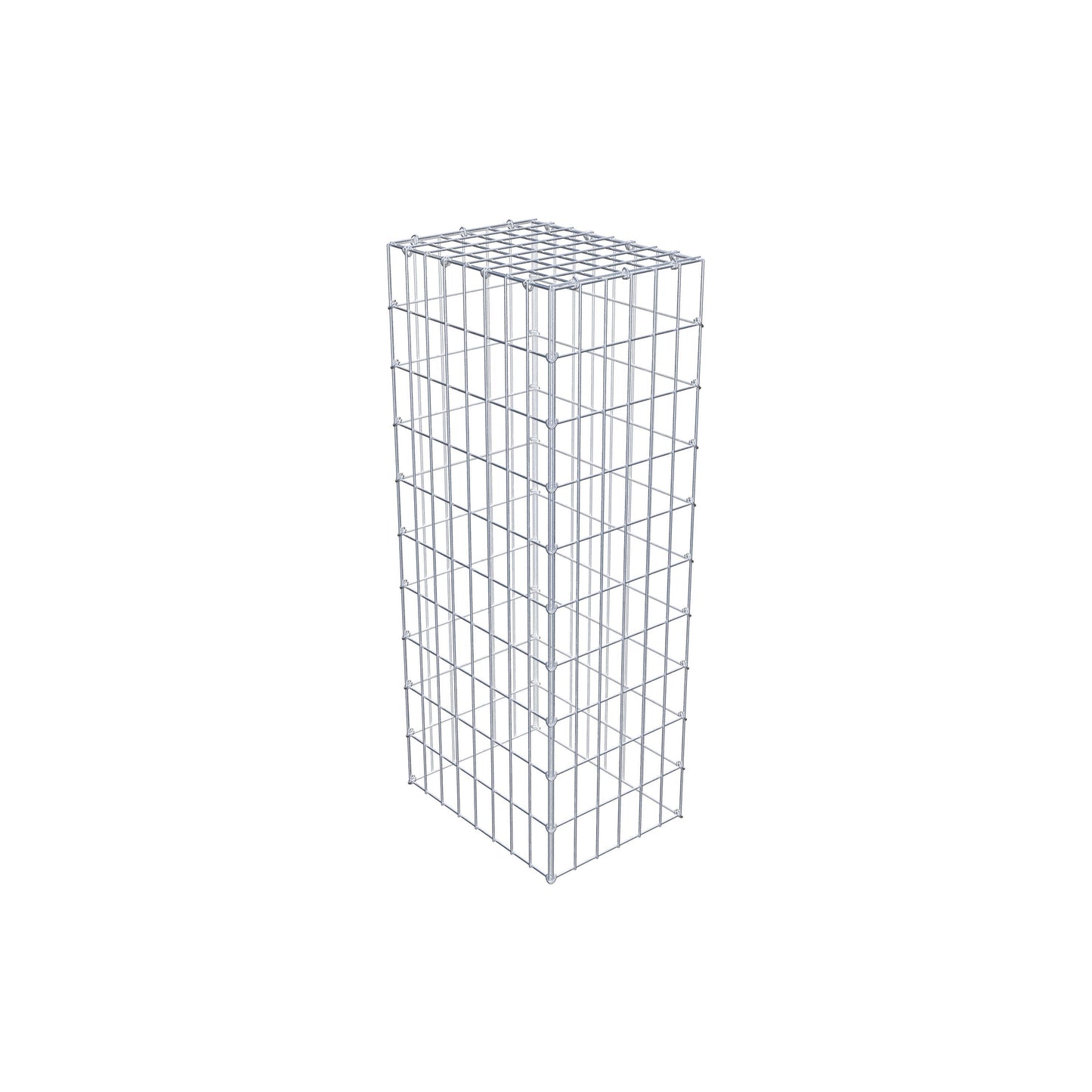 Gavión complementario de tipo 3 100 cm x 40 cm x 30 cm (largo x alto x fondo), malla 5 cm x 10 cm, anillo en C