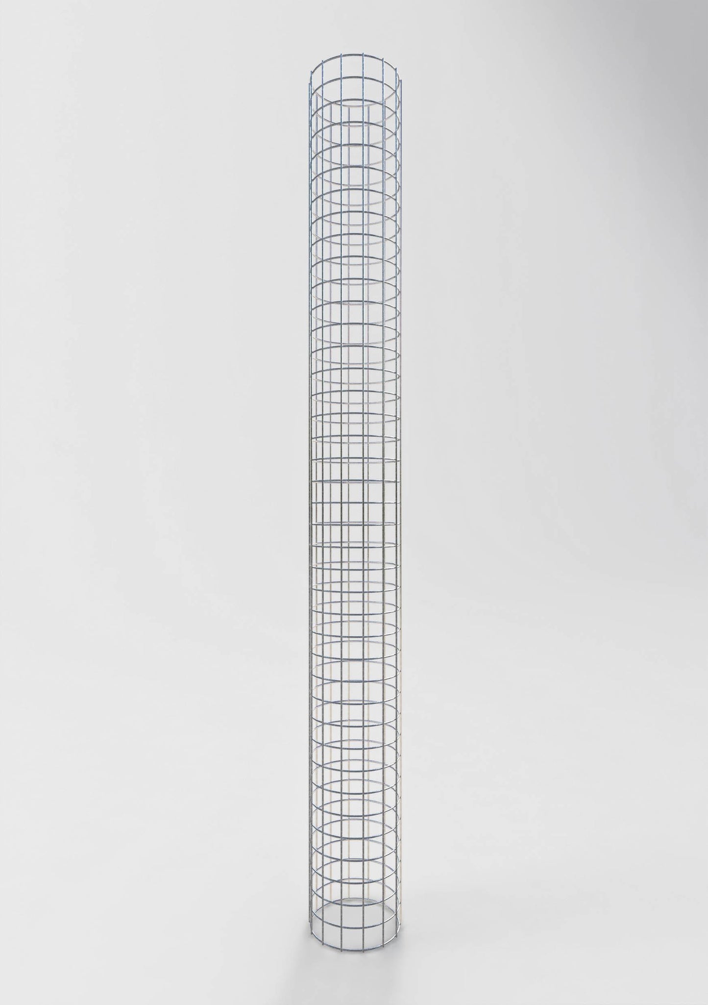 Columna de gaviones, redonda, galvanizada en caliente, 22 cm de diámetro, 200 cm de altura, MW 5 cm x 5 cm