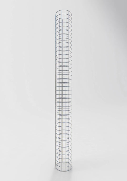 Schanskorfzuil, rond, thermisch verzinkt, diameter 22 cm, hoogte 200 cm, MW 5 cm x 5 cm