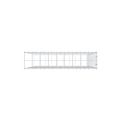 Monteret gabion type 2 100 cm x 90 cm x 20 cm (L x H x D), maskestørrelse 10 cm x 10 cm, C-ring