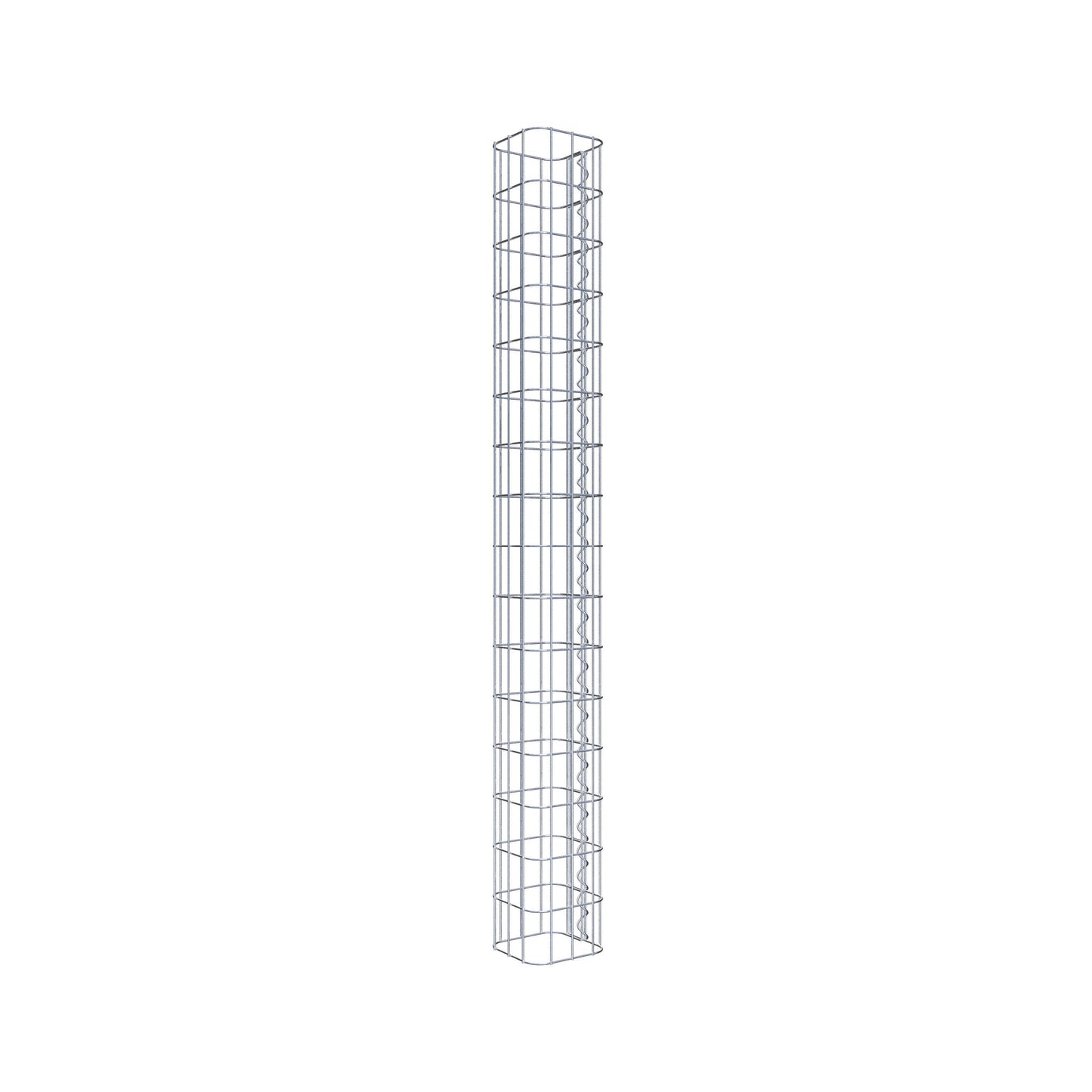 Gabionensäule eckig 17 cm x 17 cm, 160 cm Höhe, MW 5 cm x 10 cm