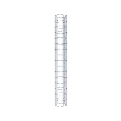Gabionensäule eckig 17 cm x 17 cm, 160 cm Höhe, MW 5 cm x 10 cm
