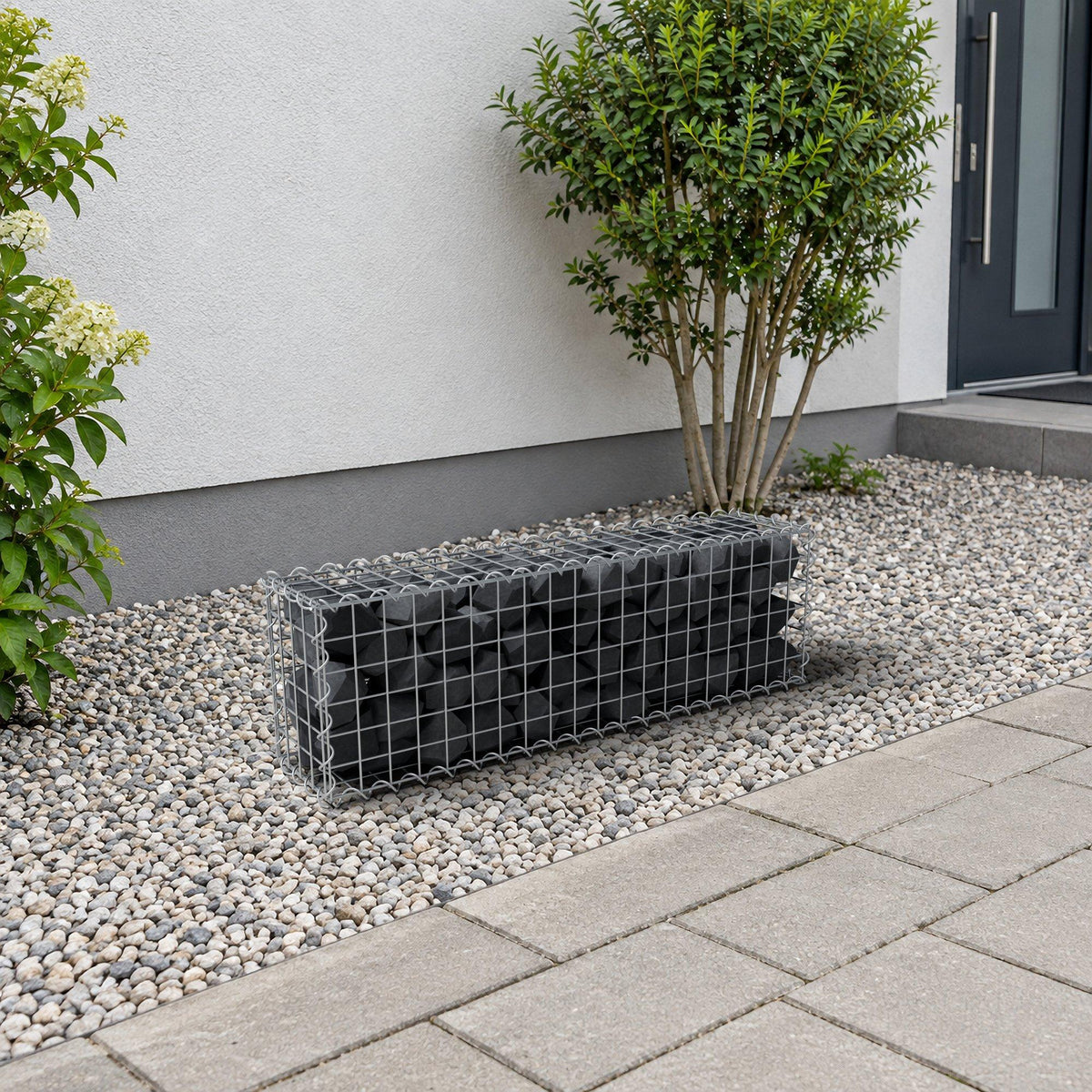 Gabbione 100 cm x 30 cm x 20 cm (L x H x P), maglia 5 cm x 5 cm, spirale