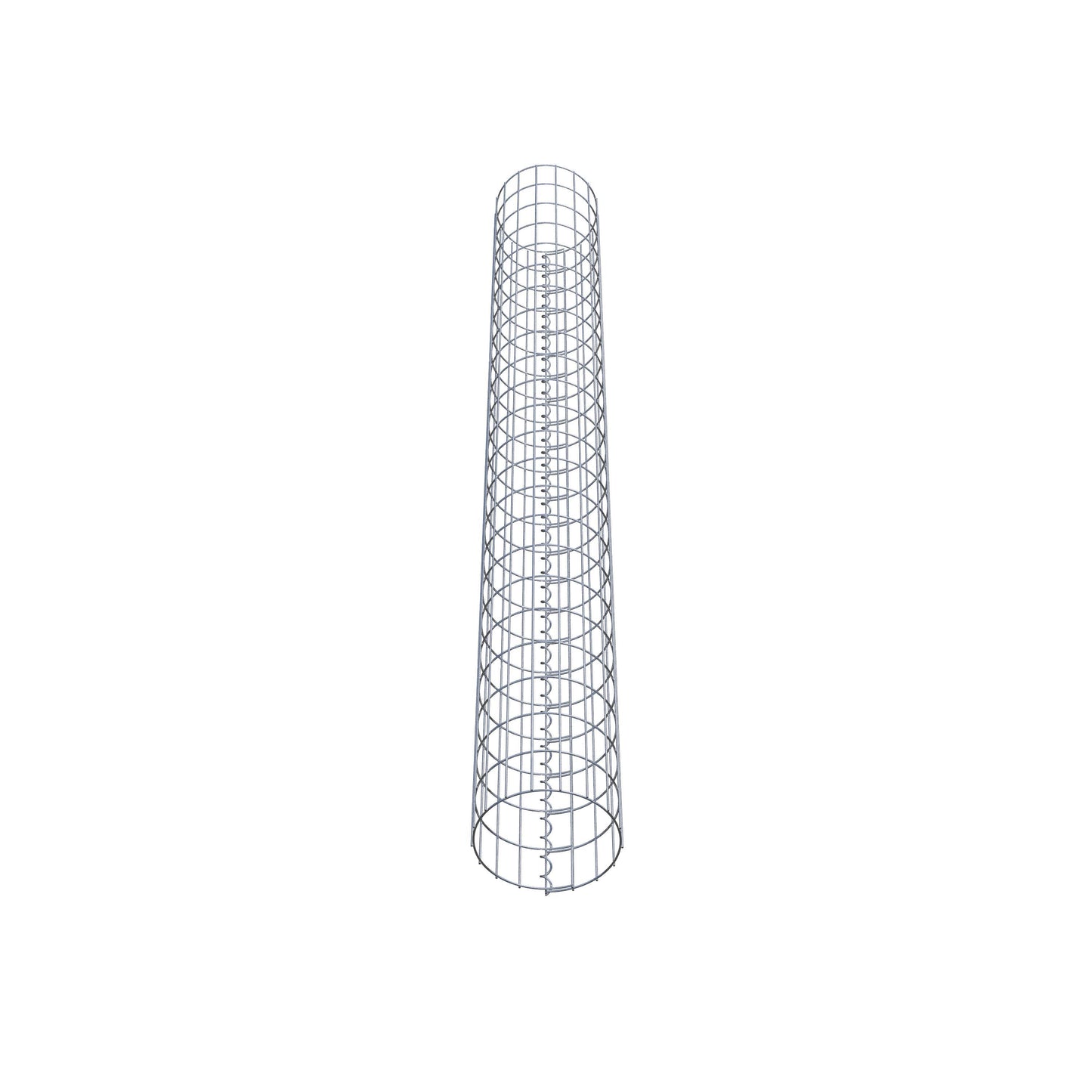Columna de gaviones redonda 27 cm de diámetro, 230 cm de altura, malla 5 cm x 10 cm