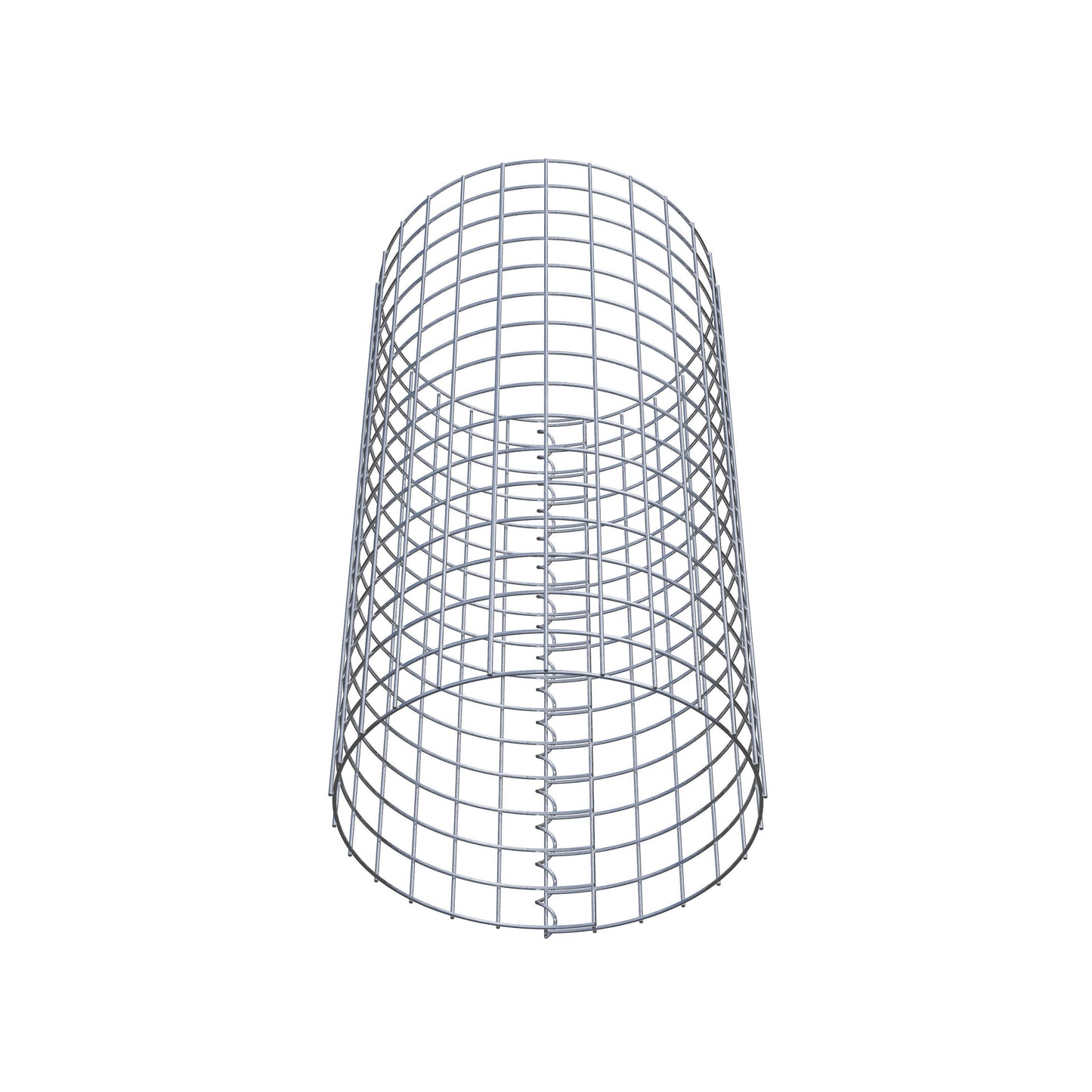 Columna de gaviones redonda 42 cm de diámetro, 80 cm de altura, malla 5 cm x 5 cm
