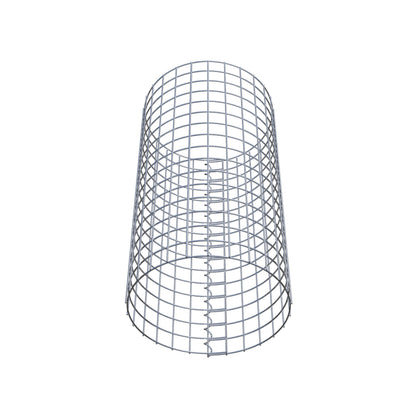 Columna de gaviones redonda 42 cm de diámetro, 80 cm de altura, malla 5 cm x 5 cm