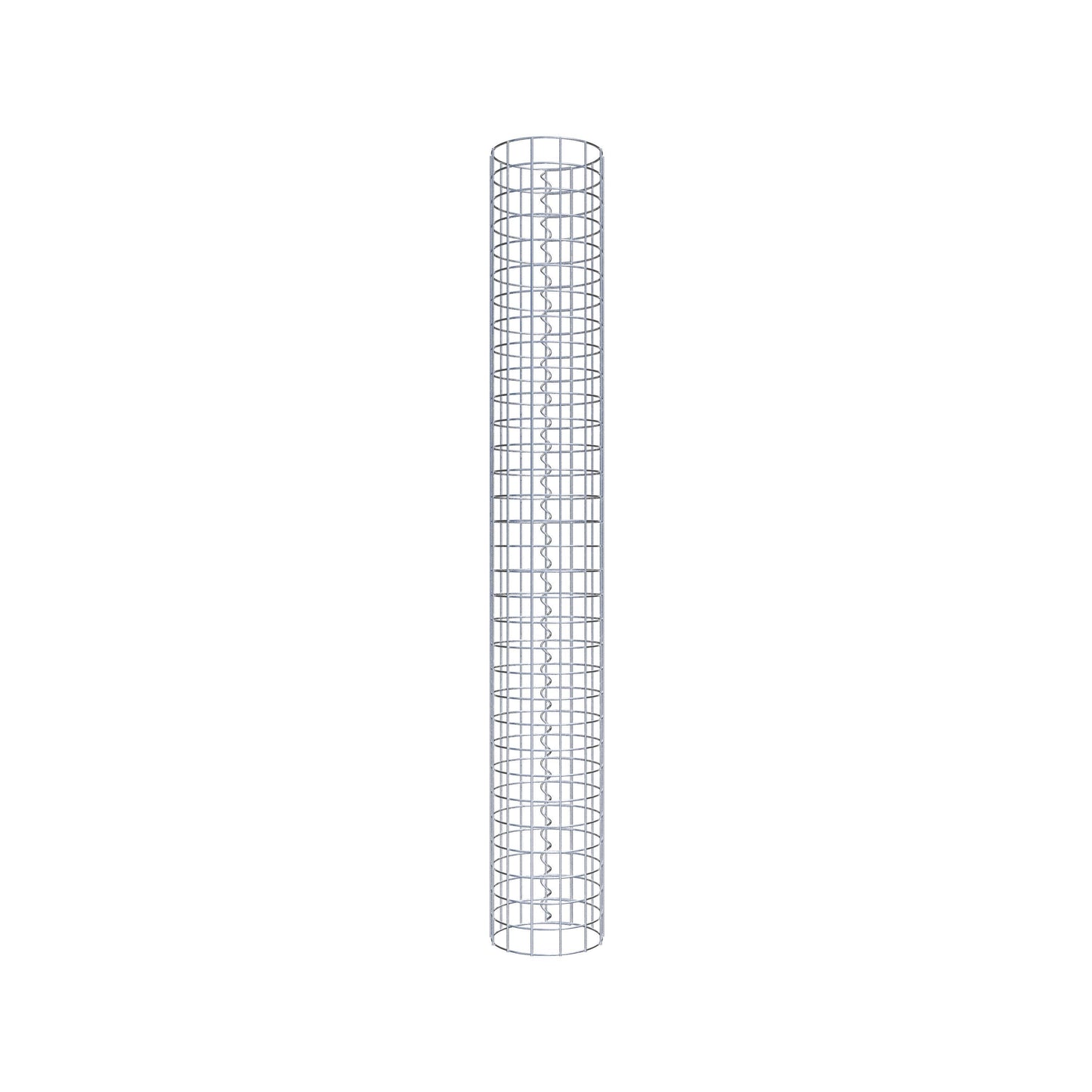 Columna de gaviones redonda 22 cm de diámetro, 160 cm de altura, malla 5 cm x 5 cm