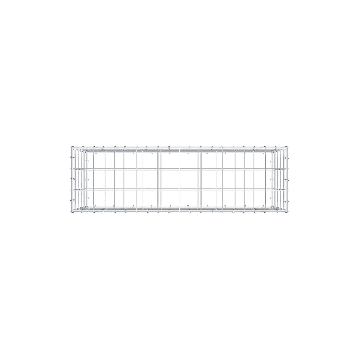 Gabião 100 cm x 50 cm x 30 cm (C x A x P), malhagem 10 cm x 10 cm, anel C