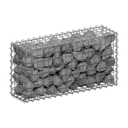Gabião 80 cm x 40 cm x 20 cm (C x A x P), malhagem 5 cm x 5 cm, espiral