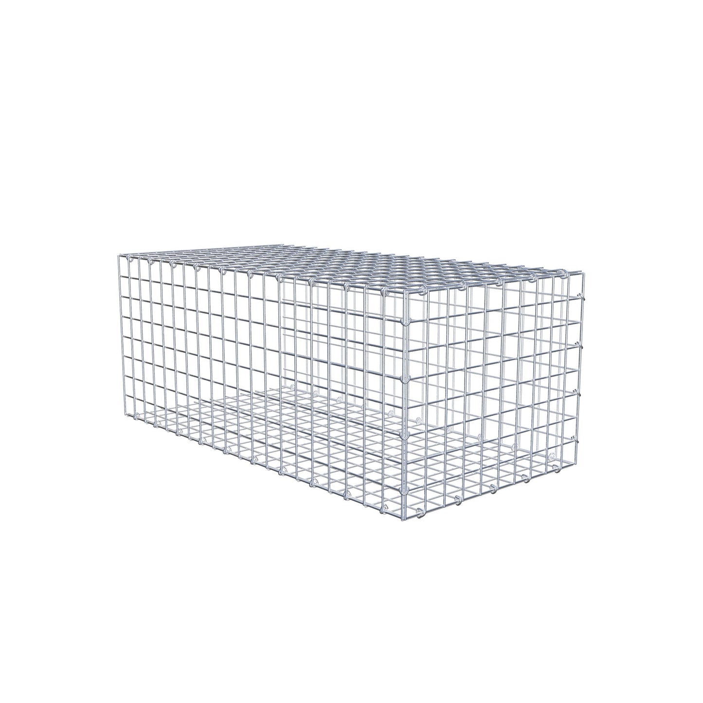 Gavión complementario de tipo 2 100 cm x 40 cm x 50 cm (largo x alto x fondo), malla 5 cm x 5 cm, anillo en C