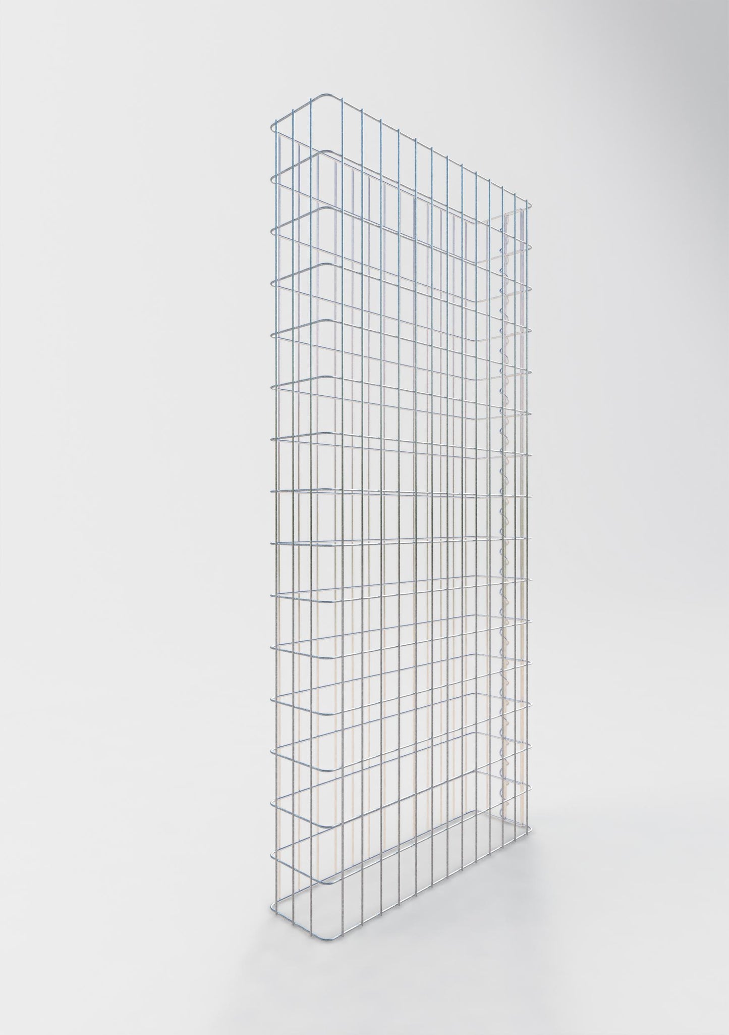 Valla de gaviones longitud 67 cm, altura 200 cm, profundidad 17 cm, malla 5 x 10 cm