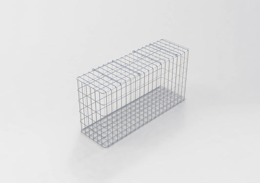 Gabbione zincato a caldo 102 cm x 52 cm x 32 cm, maglia 5 cm x 10 cm, completamente saldato