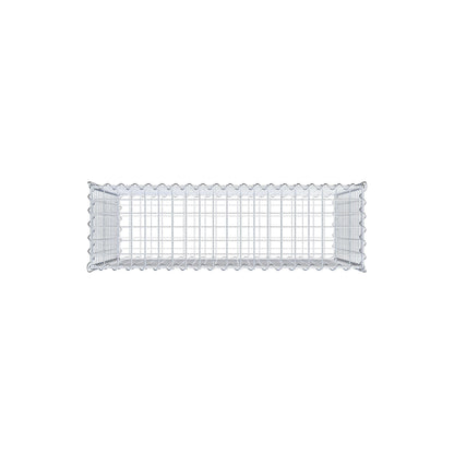 Gavión 100 cm x 80 cm x 30 cm (largo x alto x profundidad), tamaño de malla 5 cm x 5 cm, espiral