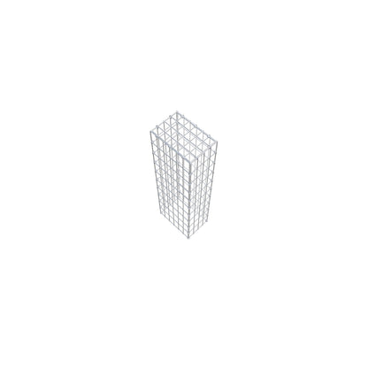 Gavión complementario de tipo 3 100 cm x 30 cm x 20 cm (largo x alto x fondo), malla 5 cm x 10 cm, anillo en C