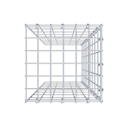 Mounted gabion type 4 100 cm x 30 cm x 30 cm (L x H x D), mesh size 5 cm x 10 cm, C-ring