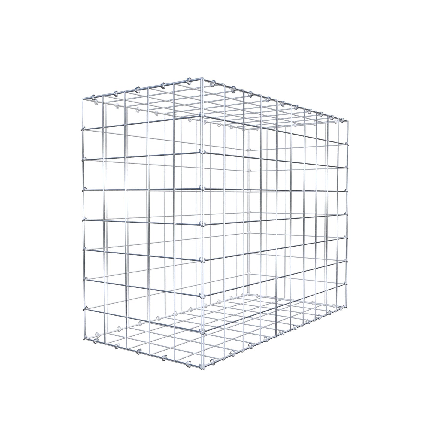 Gabião 100 cm x 80 cm x 50 cm (C x A x P), malhagem 10 cm x 10 cm, anel C
