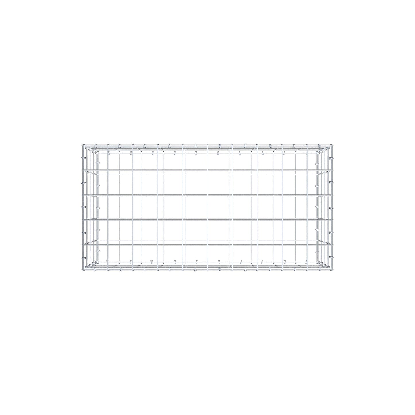 Gabião 100 cm x 40 cm x 50 cm (C x A x P), malhagem 10 cm x 10 cm, anel C