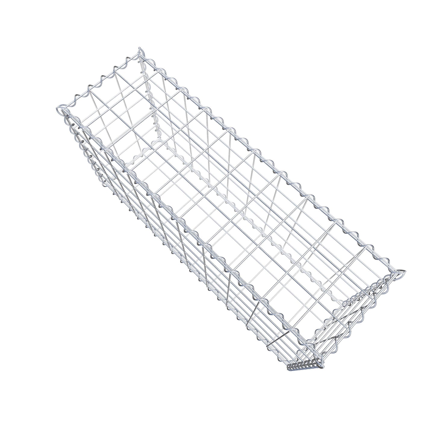 Juego de 2 gaviones de 100 cm x 50 cm x 30 cm (largo x alto x fondo), malla de 10 x 10 cm, en espiral