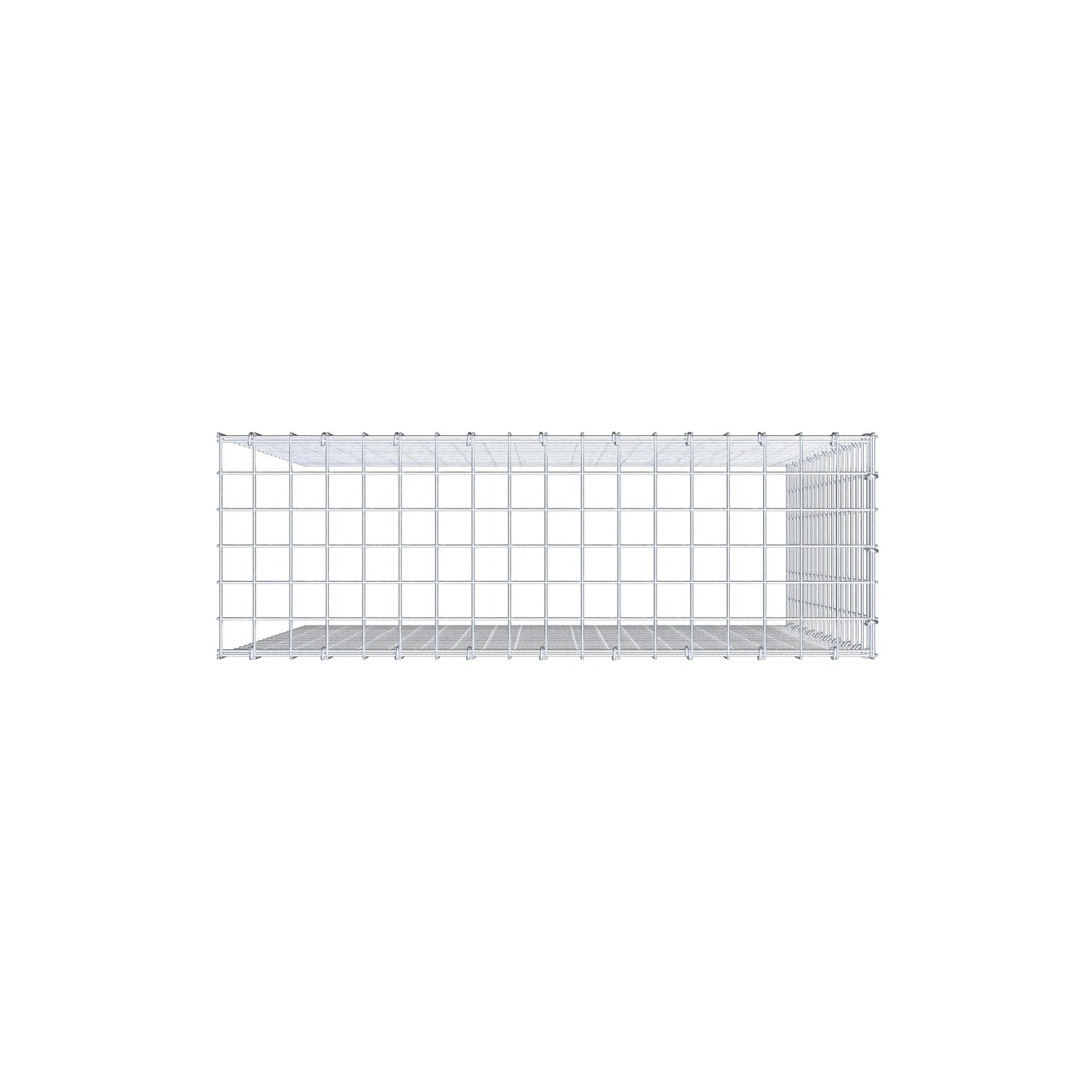 Monteret gabion type 4 100 cm x 90 cm x 30 cm (L x H x D), maskestørrelse 5 cm x 5 cm, C-ring