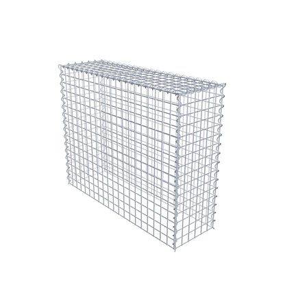 Opvokset gabion type 3 100 cm x 80 cm x 30 cm (L x H x D), maskestørrelse 5 cm x 5 cm, spiral