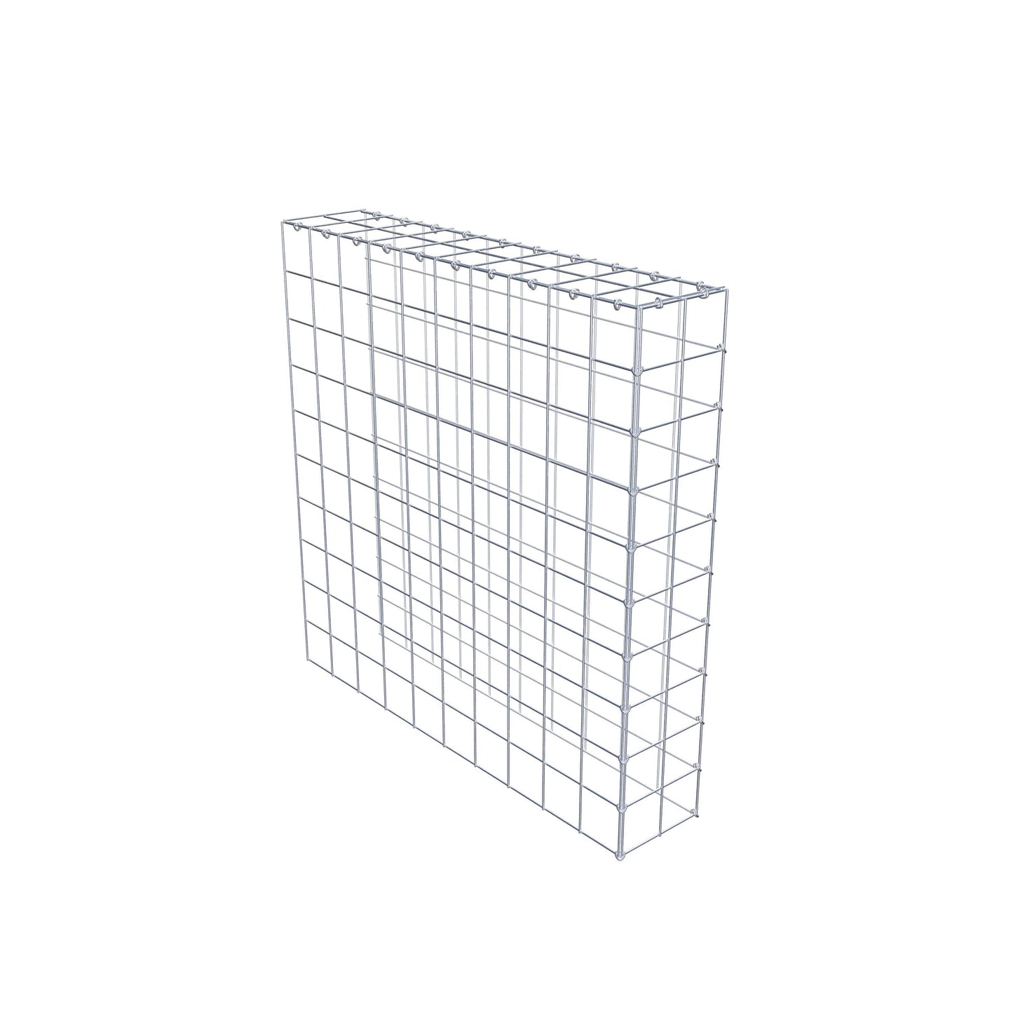 Gabião Tipo 4 100 cm x 100 cm x 20 cm (C x A x P), malhagem 10 cm x 10 cm, anel C