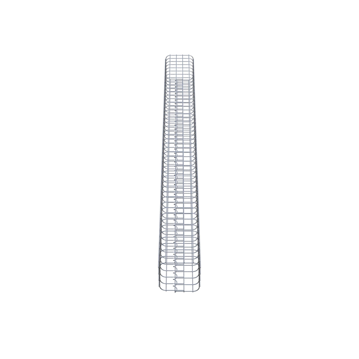 Columna de gaviones, cuadrada 22 cm x 22 cm, 230 cm de altura, MW 5 cm x 5 cm