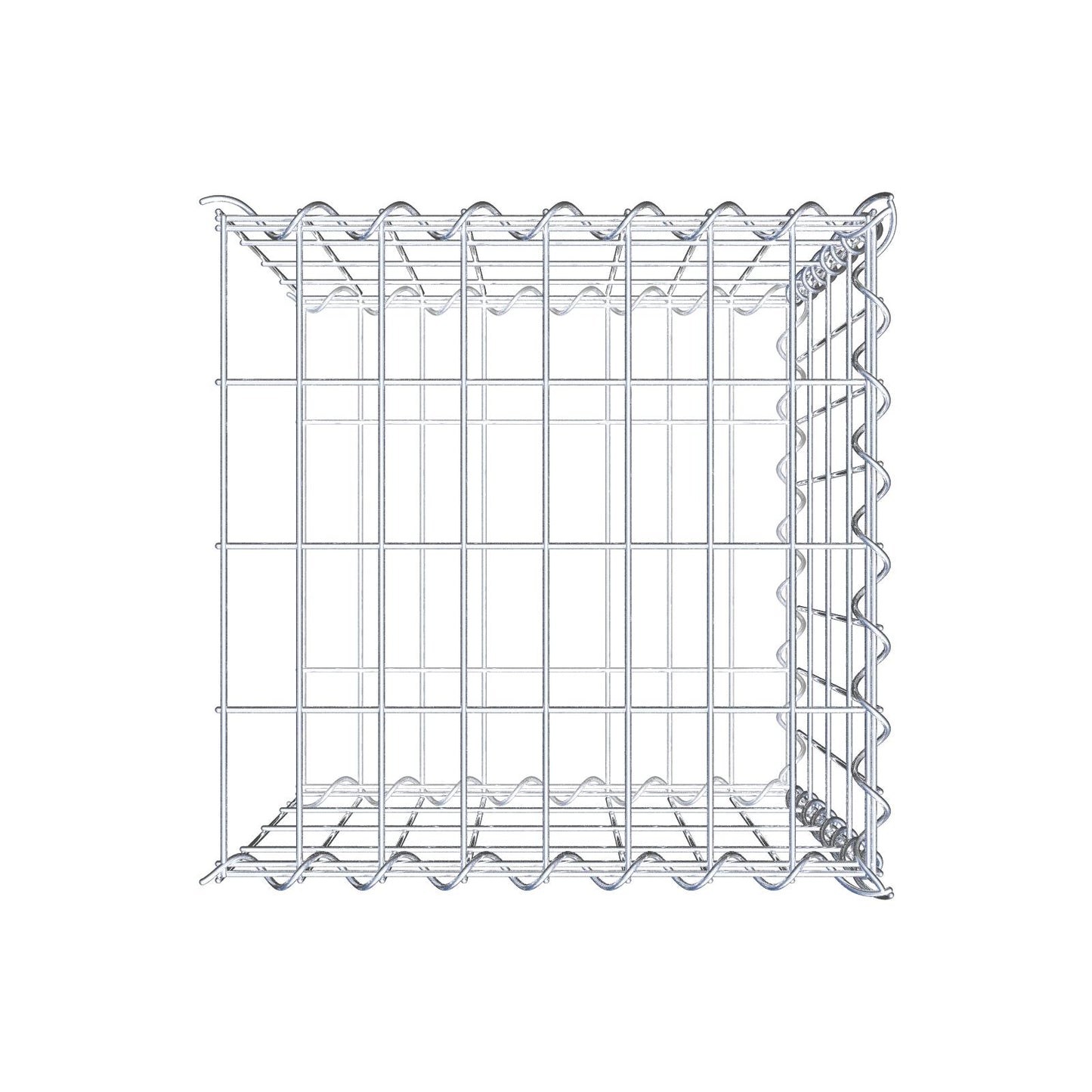 Extra gabion typ 2 40 cm x 40 cm x 40 cm (L x H x D), maskstorlek 5 cm x 10 cm, spiral