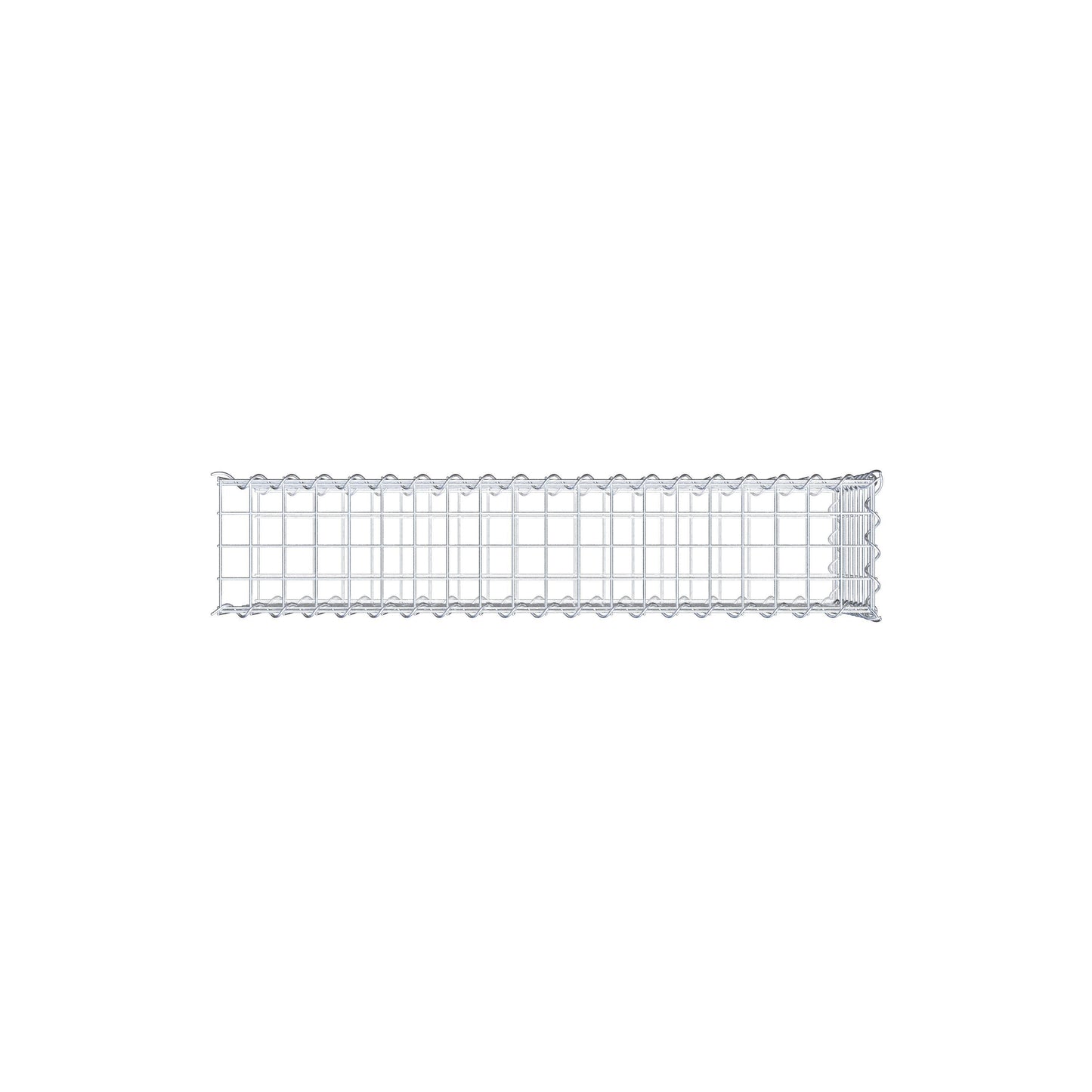 Aangegroeide schanskorf type 2 100 cm x 40 cm x 20 cm (L x H x D), maaswijdte 5 cm x 5 cm, spiraal
