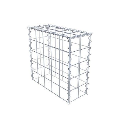 Opvokset gabion type 3 50 cm x 50 cm x 20 cm (L x H x D), maskestørrelse 10 cm x 10 cm, spiral