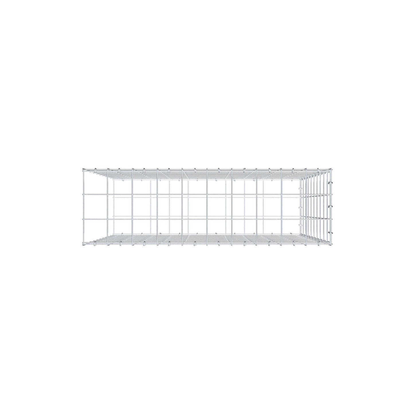 Gavión acoplable tipo 2 100 cm x 100 cm x 30 cm (L x A x P), malla 10 cm x 10 cm, anillo en C