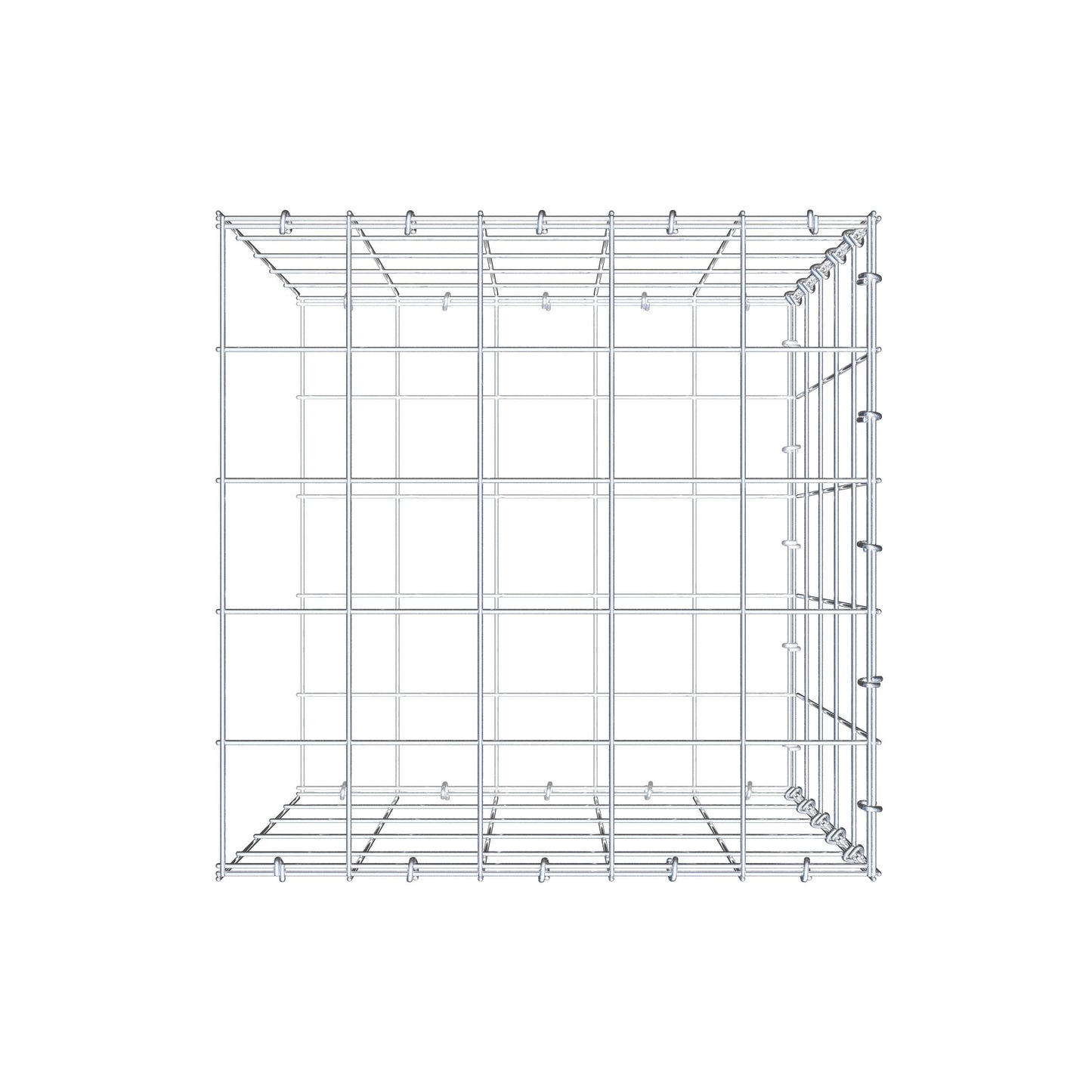 Gabbione aggiuntivo tipo 2 50 cm x 50 cm x 50 cm (L x H x P), maglia 10 cm x 10 cm, anello a C