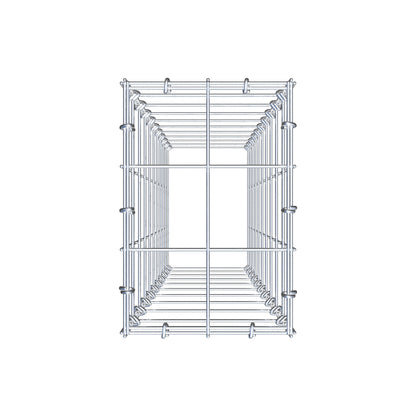 Monteret gabion type 3 100 cm x 20 cm x 30 cm (L x H x D), maskestørrelse 10 cm x 10 cm, C-ring