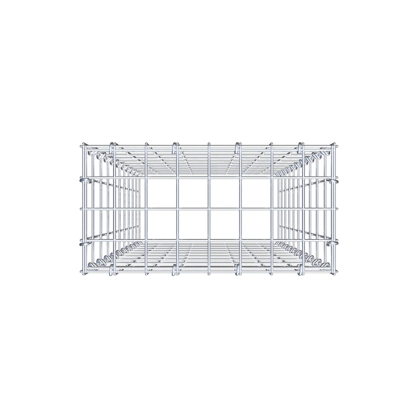 Monteret gabion type 3 100 cm x 40 cm x 20 cm (L x H x D), maskestørrelse 5 cm x 10 cm, C-ring