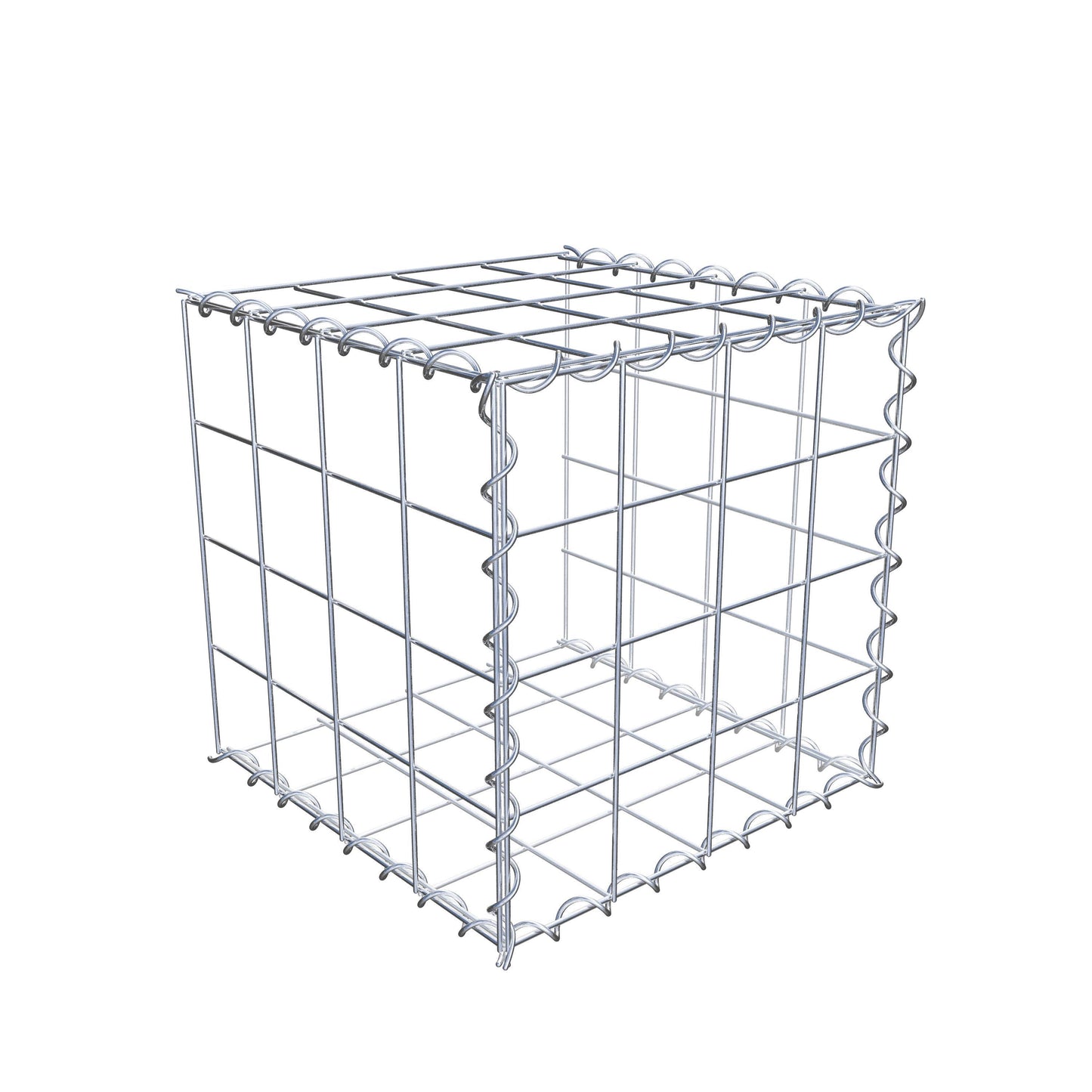 Opvokset gabion type 2 40 cm x 40 cm x 40 cm (L x H x D), maskestørrelse 10 cm x 10 cm, spiral