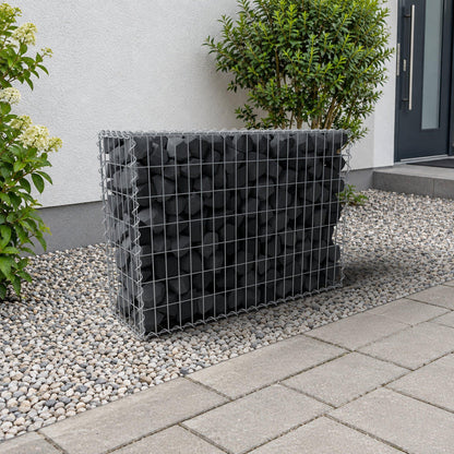 Gabião 100 cm x 70 cm x 30 cm (C x A x P), malhagem 5 cm x 10 cm, espiral