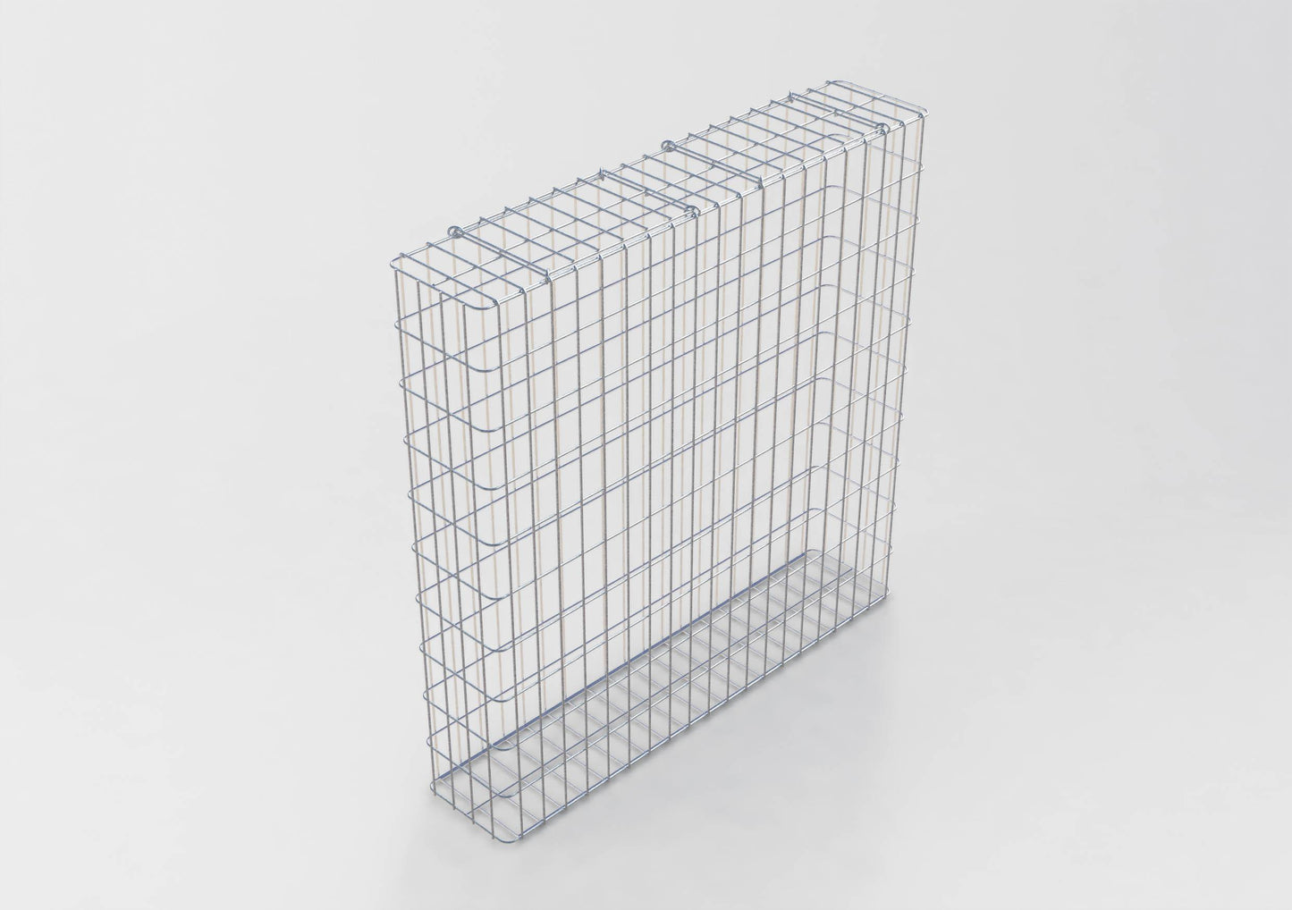 Varmförzinkad gabion 102 cm x 102 cm x 22 cm, maskstorlek 5 cm x 10 cm, helsvetsad