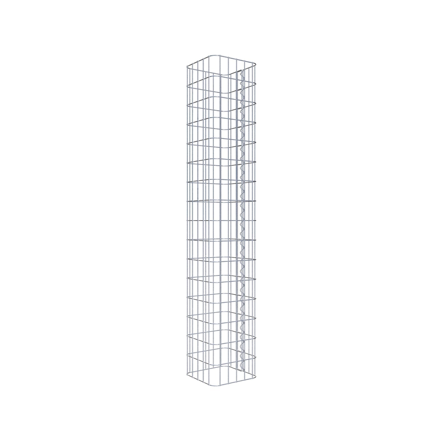 Schanskorfzuil hoekig 27 cm x 27 cm, 160 cm hoog, MW 5 cm x 10 cm