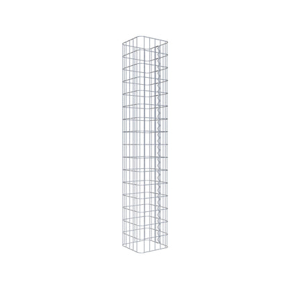 Schanskorfzuil hoekig 27 cm x 27 cm, 160 cm hoog, MW 5 cm x 10 cm