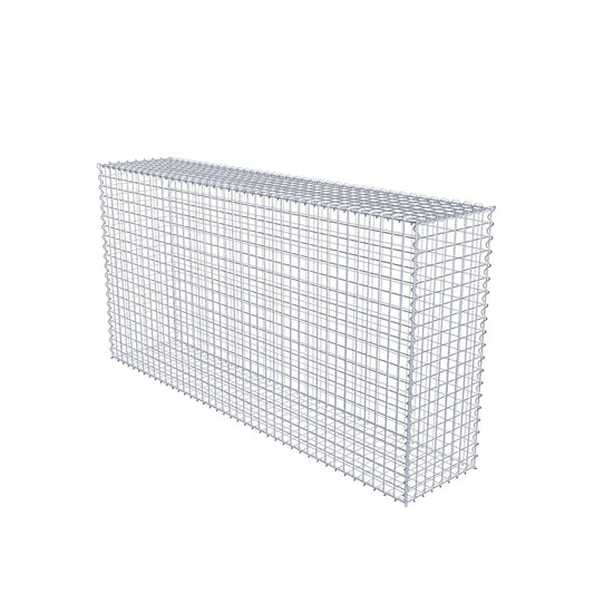 Gabion 200 cm x 100 cm x 40 cm (L x H x D), maskstorlek 5 cm x 5 cm, spiral