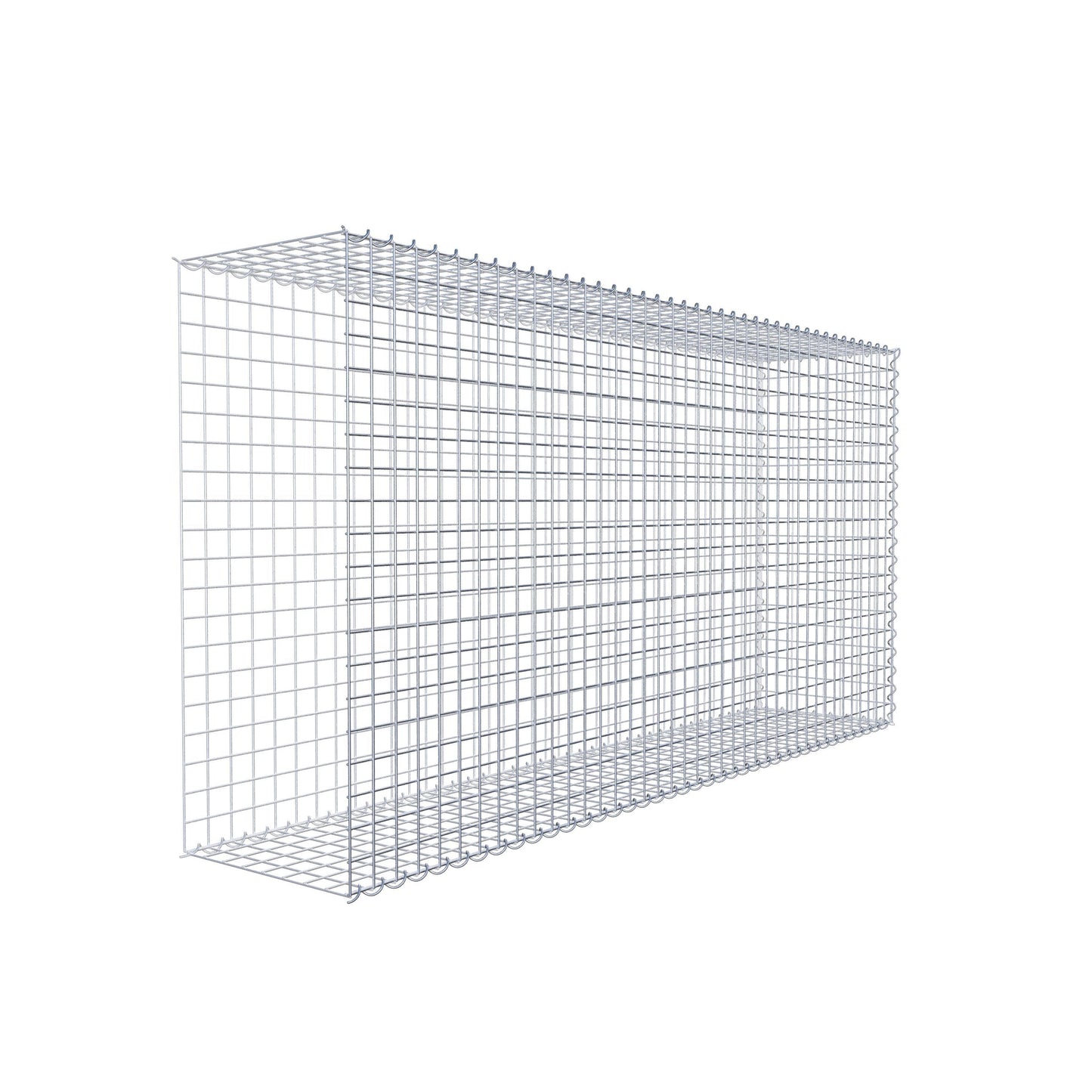 Gabion rapporté type 2 200 cm x 100 cm x 40 cm (L x H x P), mailles 5 cm x 5 cm, spirale