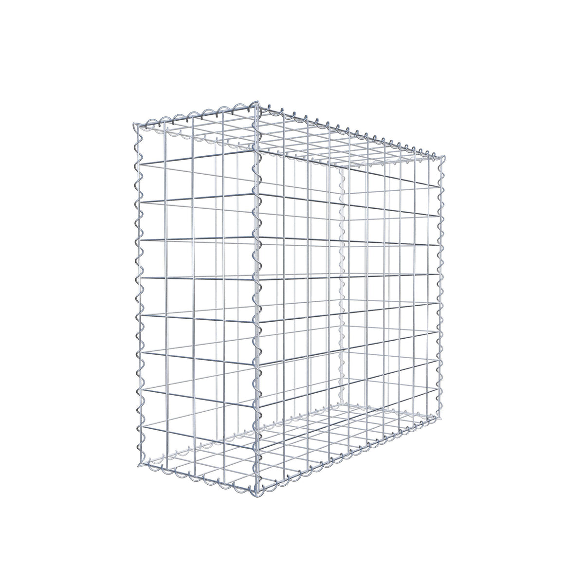 Gavión 100 cm x 90 cm x 40 cm (largo x alto x fondo), malla 10 cm x 10 cm, en espiral