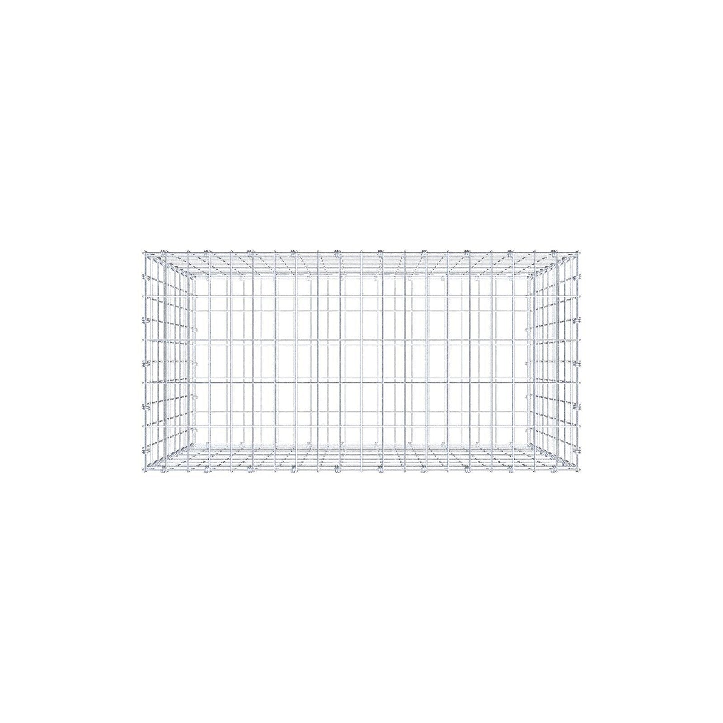 Gabion 100 cm x 90 cm x 50 cm (L x H x P), mailles 5 x 10 cm, anneau en spirale