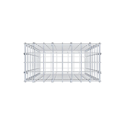 Schanskorf 80 cm x 40 cm x 20 cm (L x H x D), maaswijdte 5 cm x 10 cm, C-ring