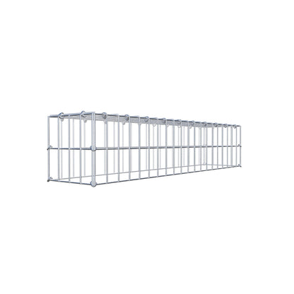 Mounted gabion type 3 100 cm x 20 cm x 20 cm (L x H x D), mesh size 5 cm x 10 cm, C-ring