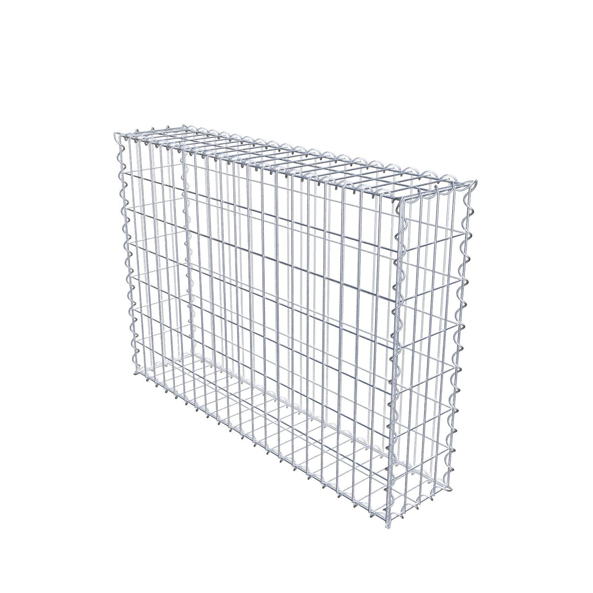 Gabbione 100 cm x 70 cm x 20 cm (L x H x P), maglia 5 cm x 10 cm, spirale