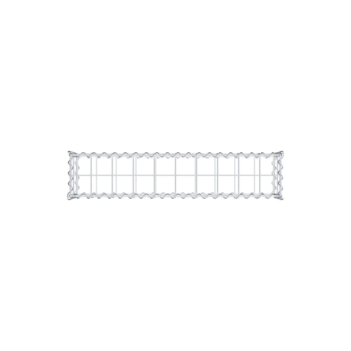 Gabião 100 cm x 20 cm x 20 cm (C x A x P), malhagem 10 cm x 10 cm, espiral