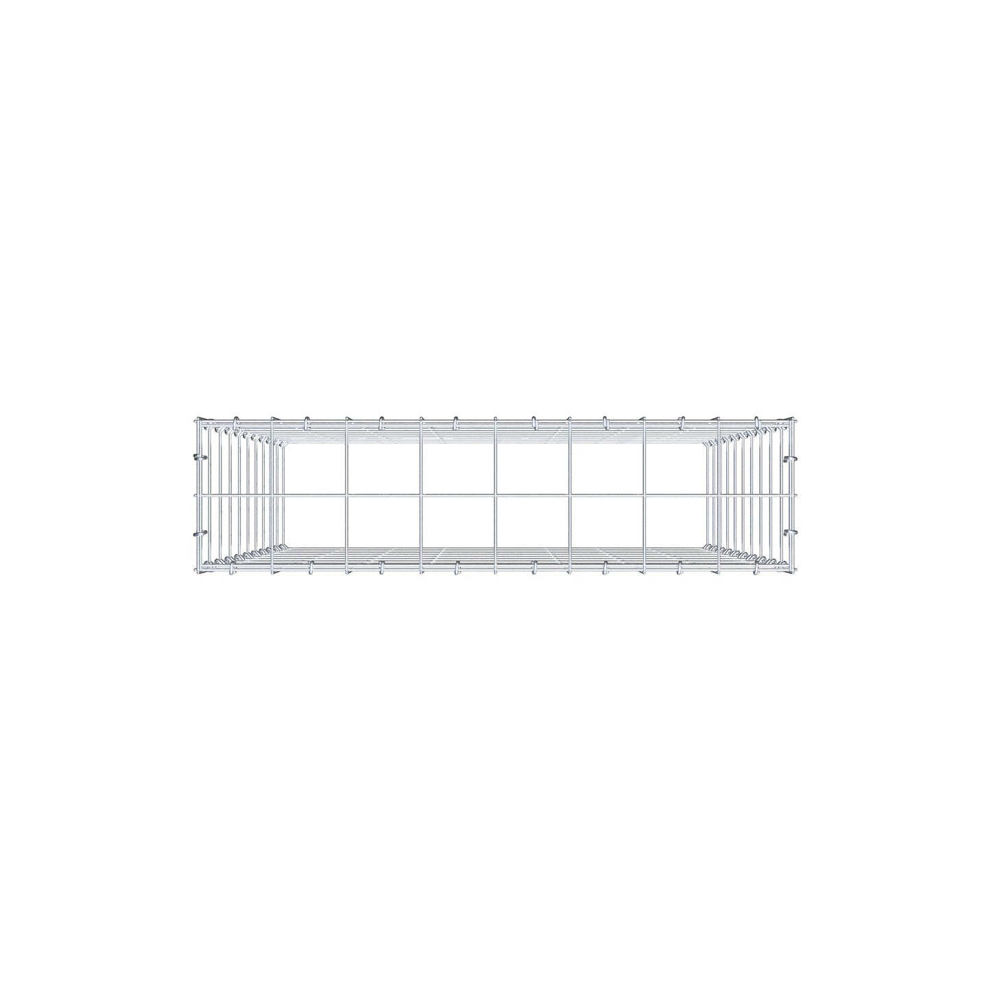 Mounted gabion type 3 100 cm x 80 cm x 20 cm (L x H x D), mesh size 10 cm x 10 cm, C-ring