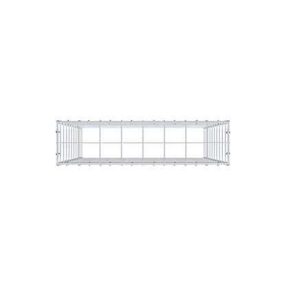 Mounted gabion type 3 100 cm x 80 cm x 20 cm (L x H x D), mesh size 10 cm x 10 cm, C-ring