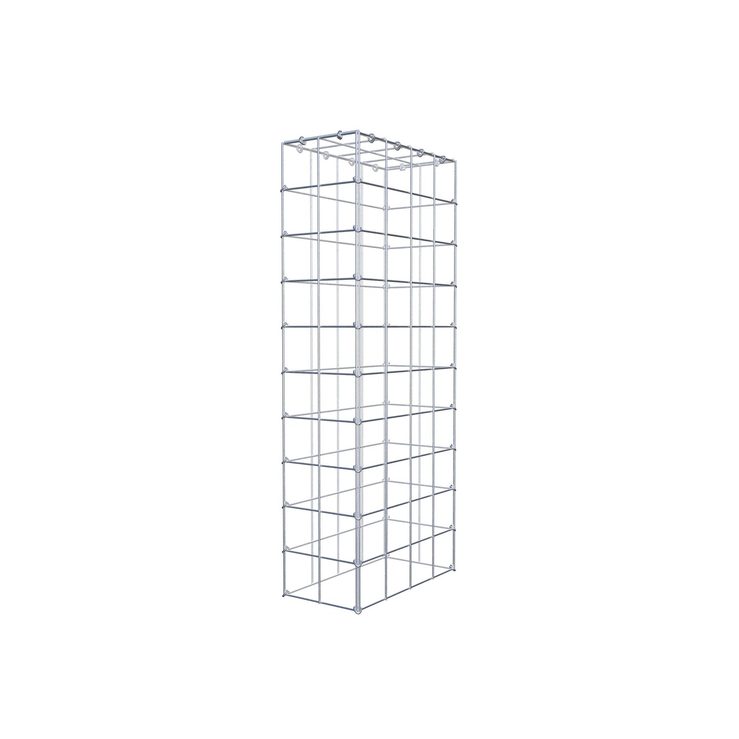 Gavión complementario de tipo 3 100 cm x 40 cm x 20 cm (L x A x P), malla 10 cm x 10 cm, anillo en C